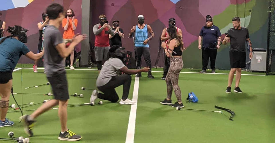 A proposal at Archery Games Denver