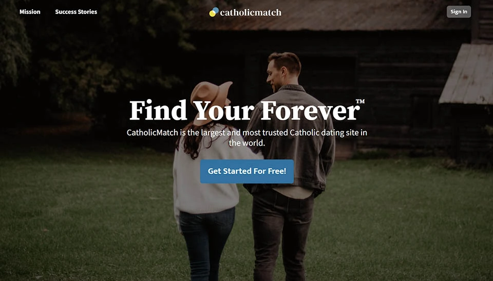 Catholic Match landing page