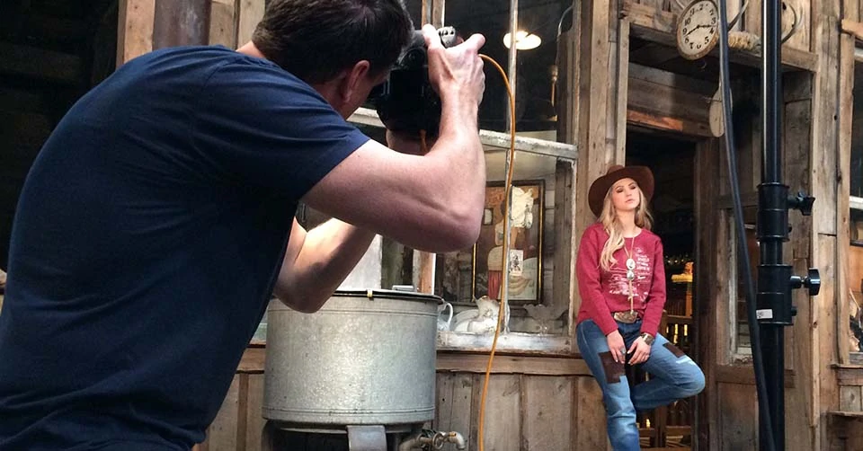 A photoshoot at Ghost Town Museum Colorado Springs