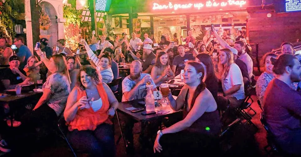 A crowd at Headquarters Beercade Nashville