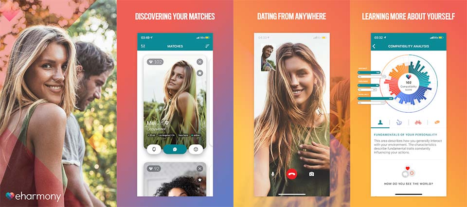 Apple screenshots of eHarmony