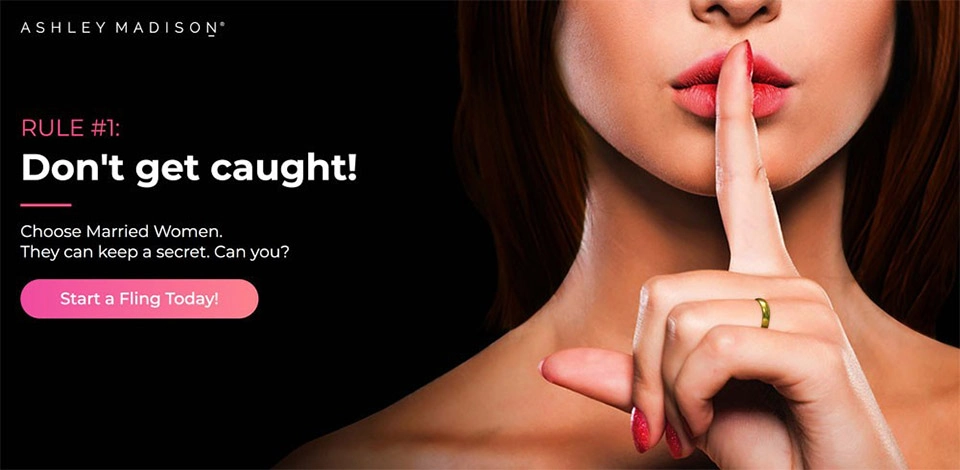 Ashley Madison homepage