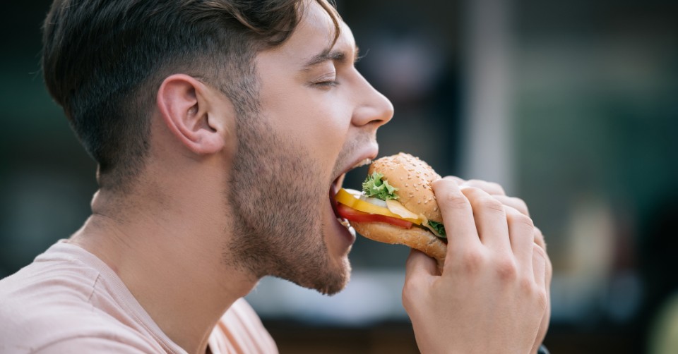 Eating fast food even if it's bad for him