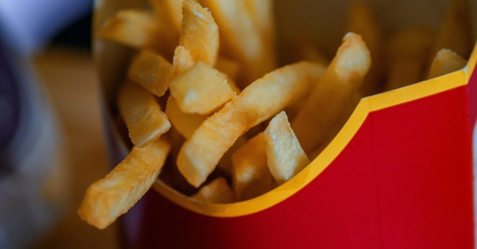 Greasy fries from a fast food joint