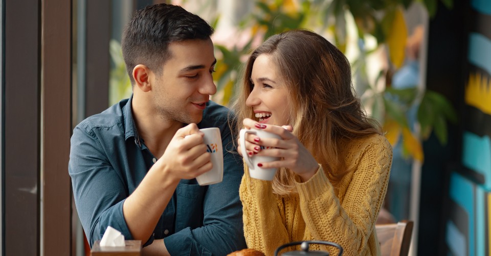 A couple on one of their first few dates