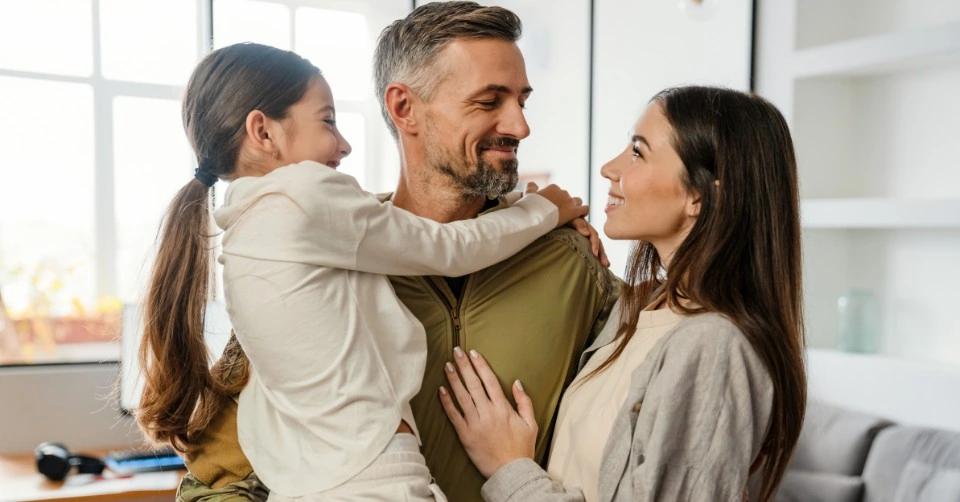 A happy afternoon with his family