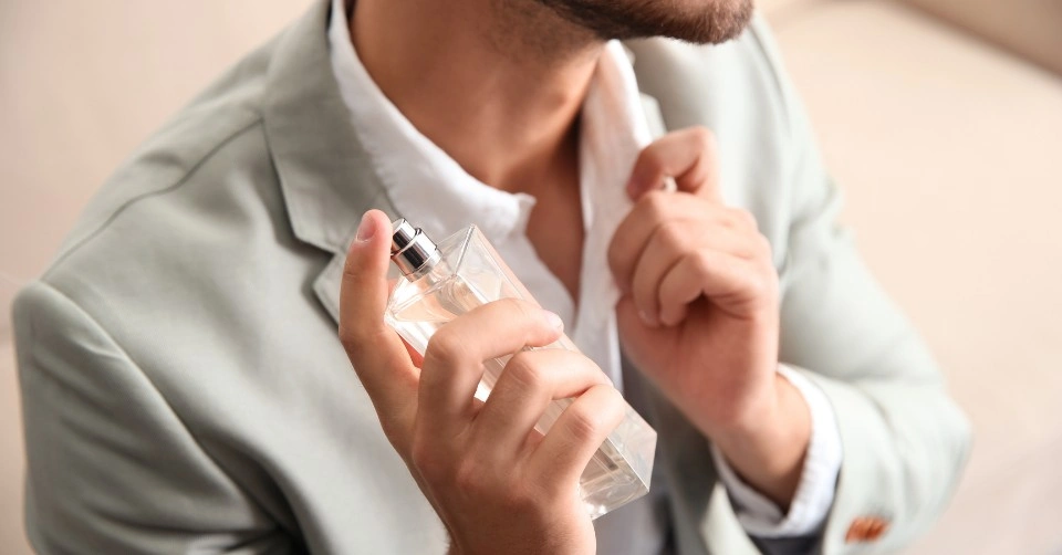 Wearing his signature perfume