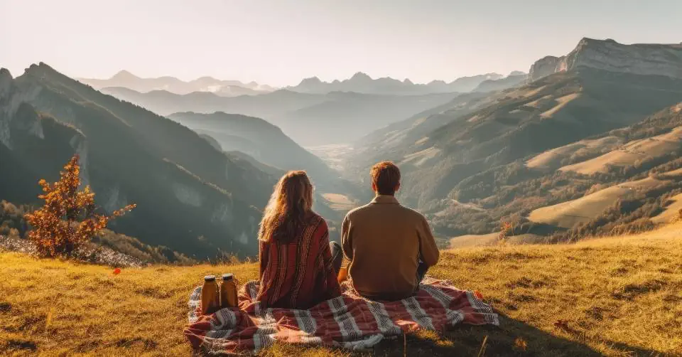 A peaceful date after meeting on a spiritual dating site