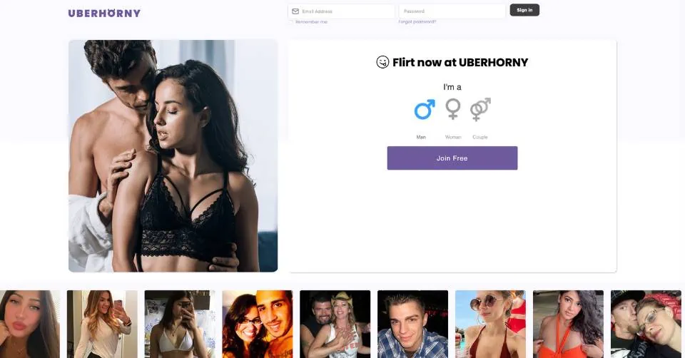 UberHorny landing page